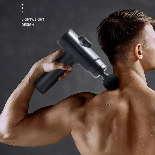 Pistola Massaggiante Elettrica a 8 Testine – Massaggio Profondo per Muscoli e Recupero Post-Allenamento