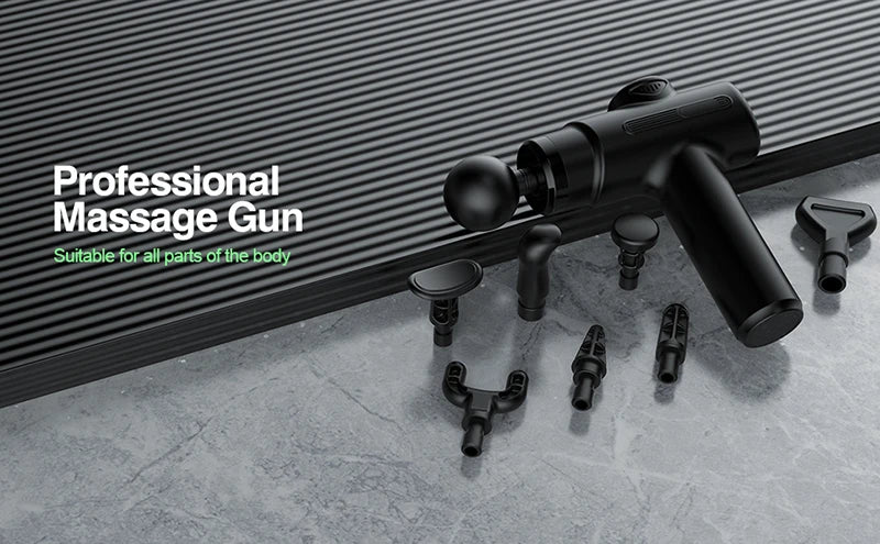 Pistola Massaggiante Elettrica a 8 Testine – Massaggio Profondo per Muscoli e Recupero Post-Allenamento