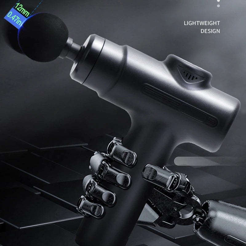 Pistola Massaggiante Elettrica a 8 Testine – Massaggio Profondo per Muscoli e Recupero Post-Allenamento